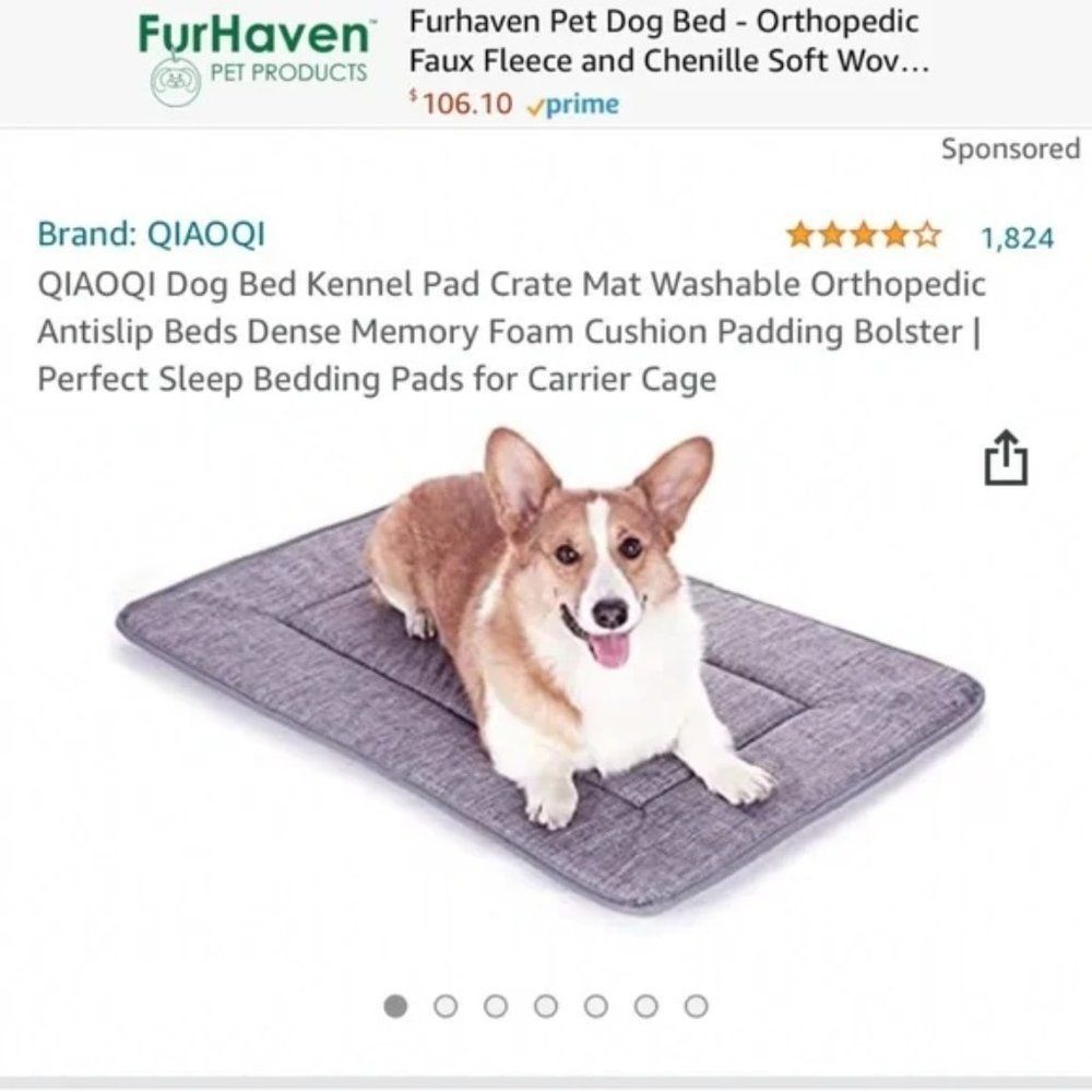 Dog Bed Kennel Pad Crate Mat Washable Orthopedic Antislip Dense Memory Foam Bed - Picture 2 of 6